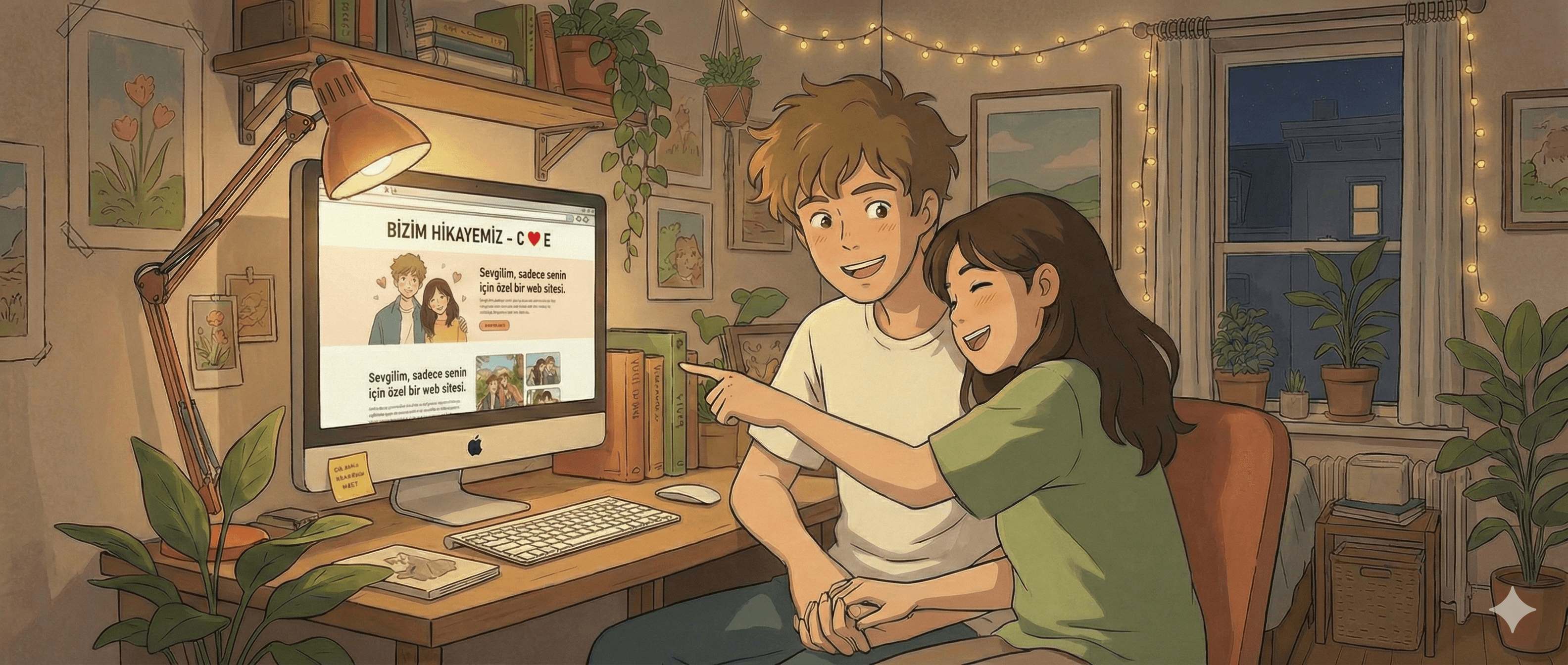 Romantik çift arka plan